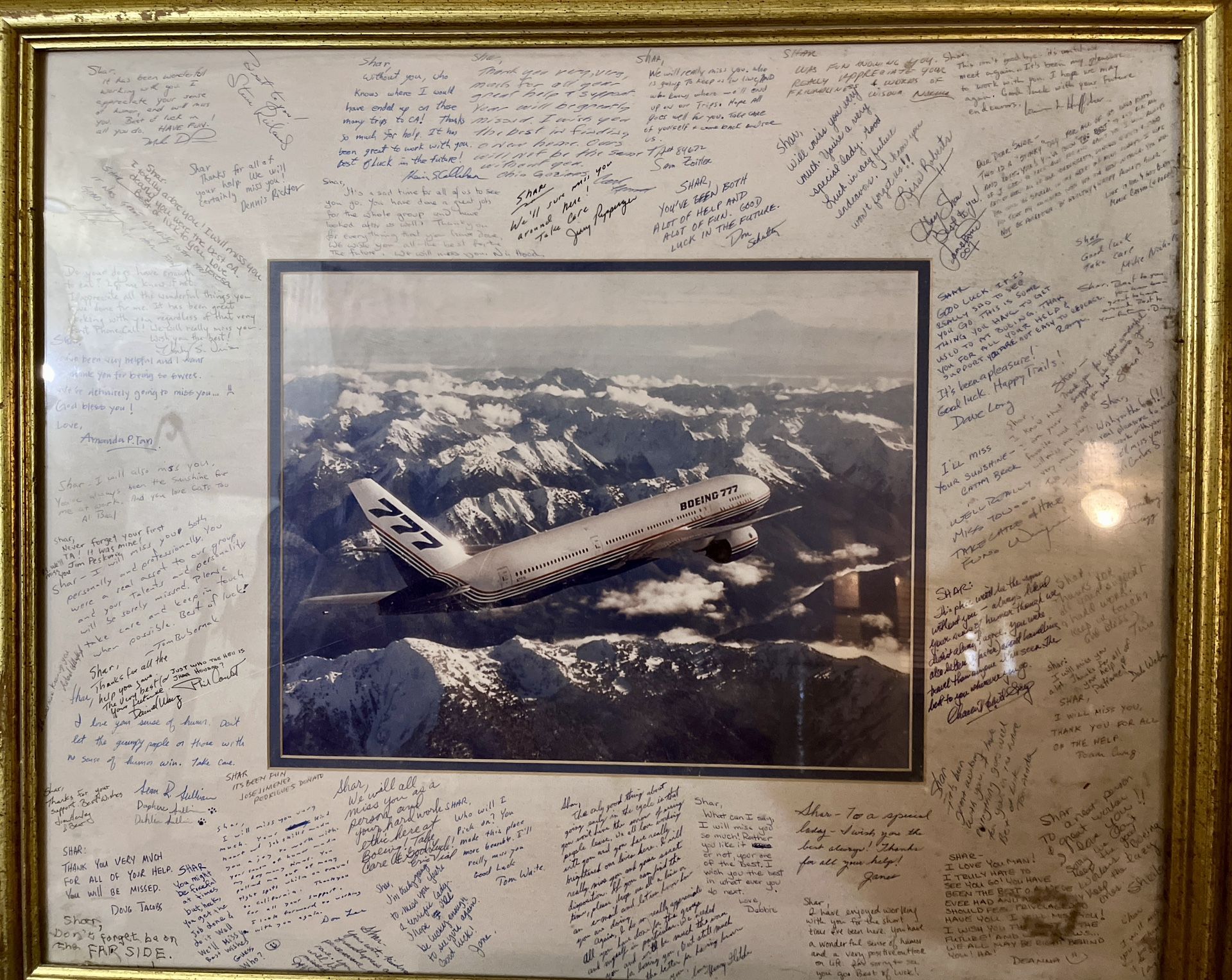 BOEING 777 PHOTOGRAPH FRAMED