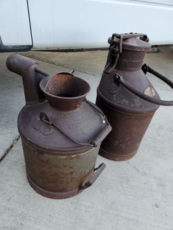 2 Standard Oil Jug Container