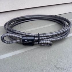 30’ Master Lock Steel Cable with Looped Ends