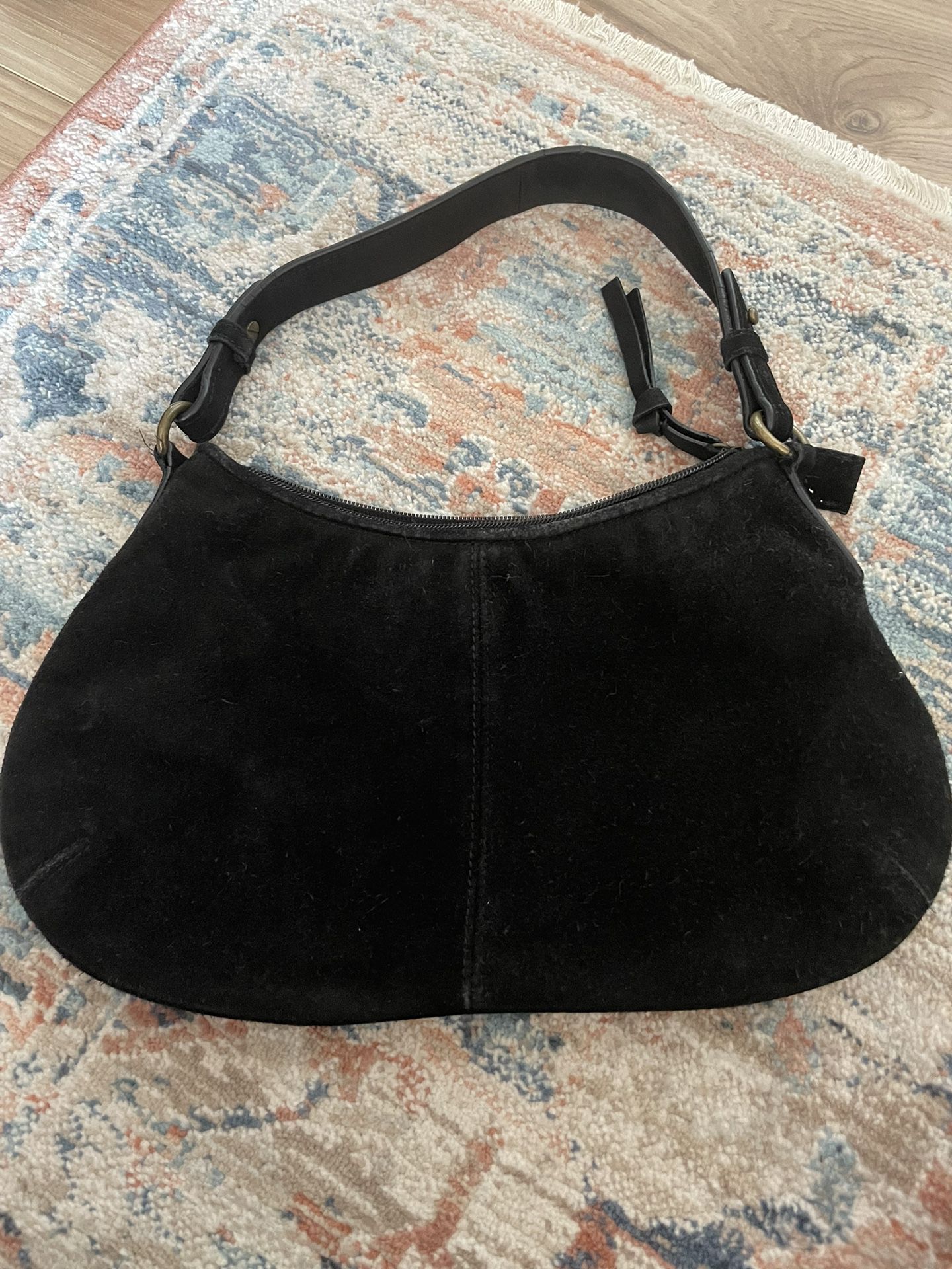 Black Suede Handbag