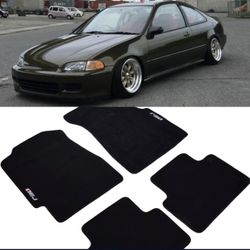 Honda Civic Floor Mats With EJ Logo On Both Front Mats 1992 to 1995
