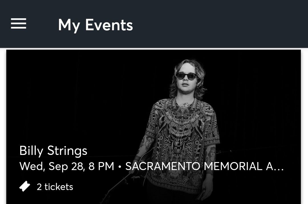 Billy Strings 2 Balcony Tickets