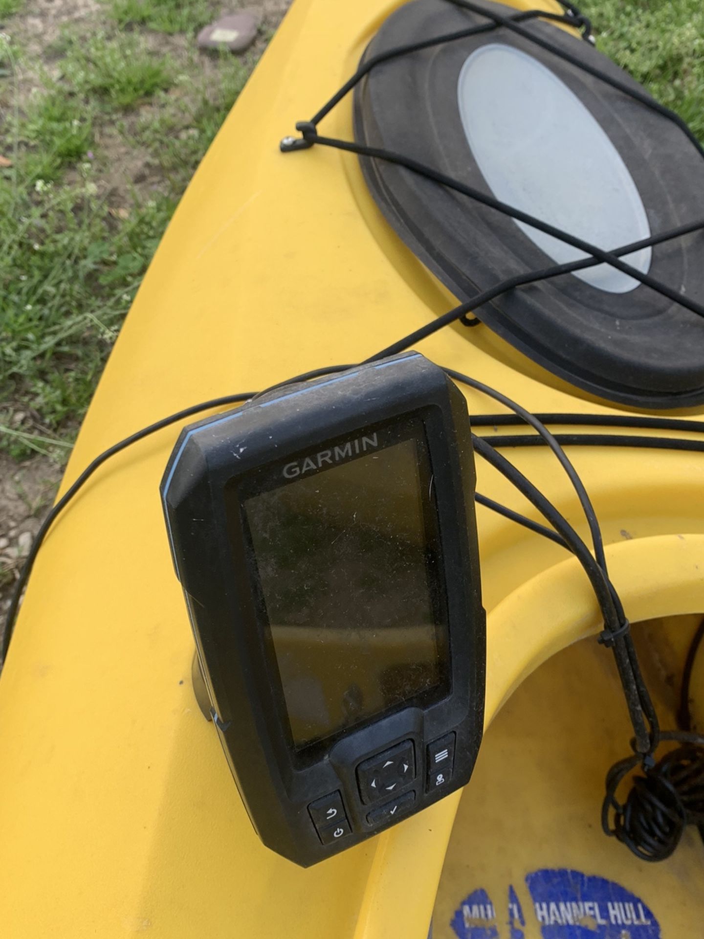 Yellow Kayak With Depth Finder/fish finder