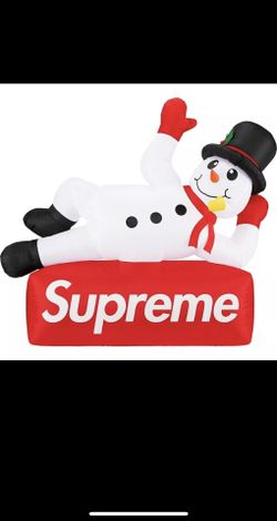 Supreme Airblown Inflatable Light Up Snowman -Gemmy- New In Box(4 Feet Wide)FW22