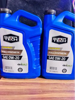 (2) super tech motor oil full synthetic 0w-20 brand new 🔥