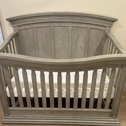 Crib And Dresser + Crib Mattress 