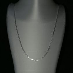 ​Dainty 1.8mm Miami Cuban Link Chain - 20 Inch Solid 925 Silver Necklace