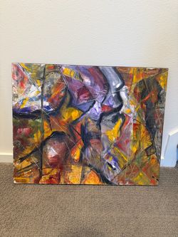 Abstract Expressionist Oil Painting on Canvas