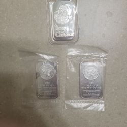 1 Oz 999 Silver Bars.  $52 Each