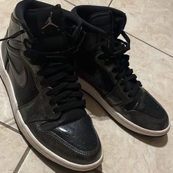 2016 Nike Jordan 1 Black Patent Leather Men’s Size 10