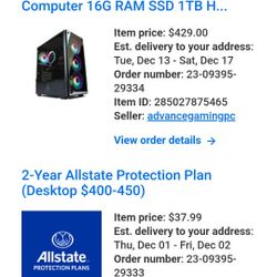 Computer 16G Ram SsD 1TB