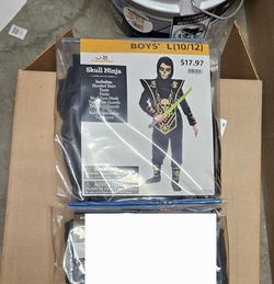 NEW Halloween costume: Skull Ninja size Boy L(10-12).