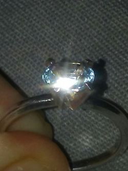 Sapphire sterling silver ring