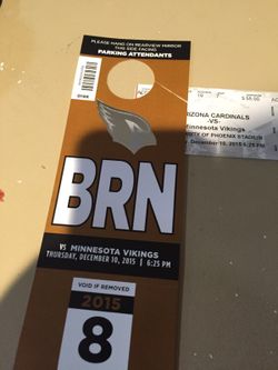 Arizona Cardinals vs Vikings Single ticket