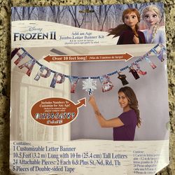 Disney Frozen Birthday Banner And Swirls