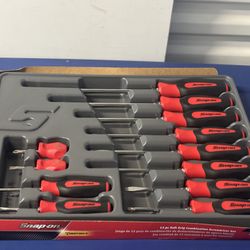 Snap-on Tools  12 pc Instinct® Soft Grip Combination Screwdriver Set (Red)