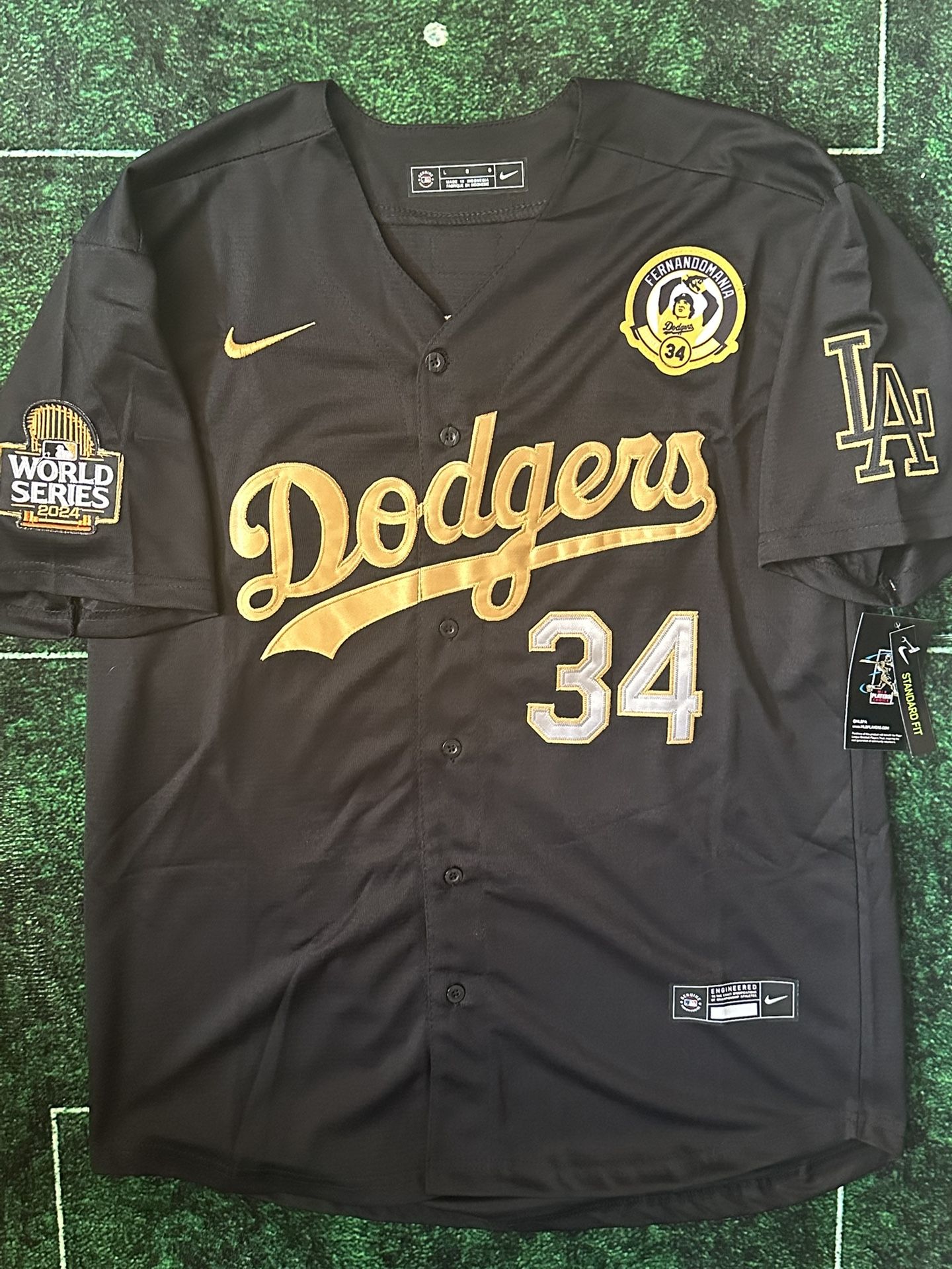 Fernando Valenzuela Los Angeles Dodgers World Series Baseball Jersey