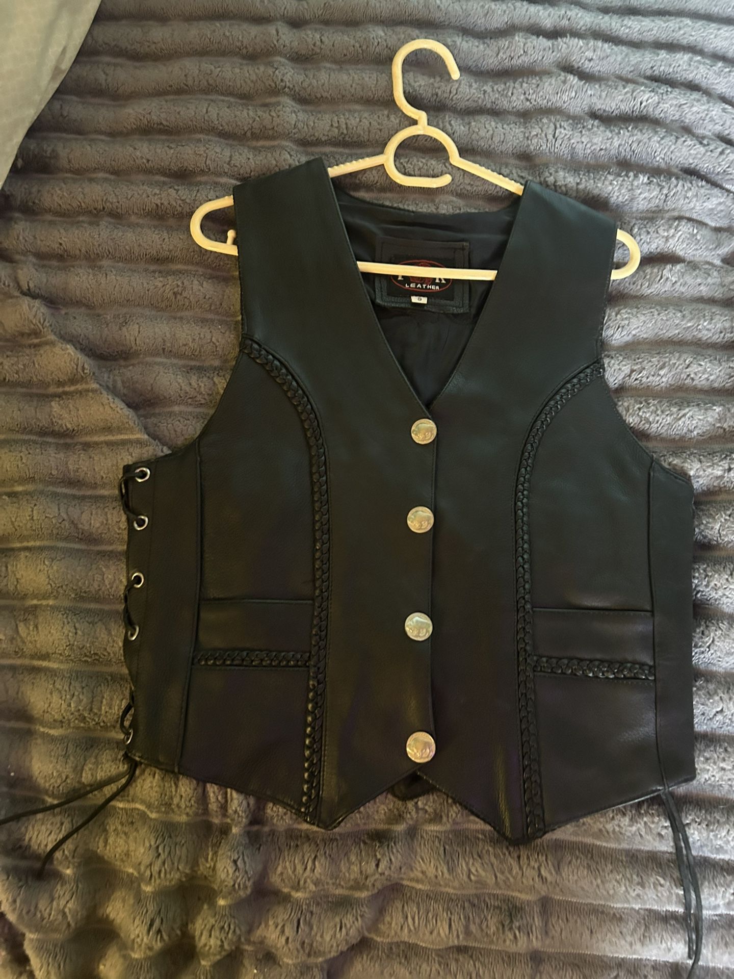 Leather Vest Womens