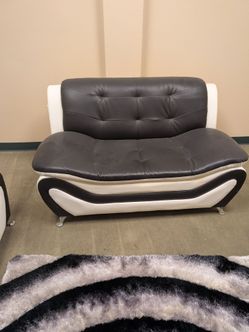 Leather sofa set
