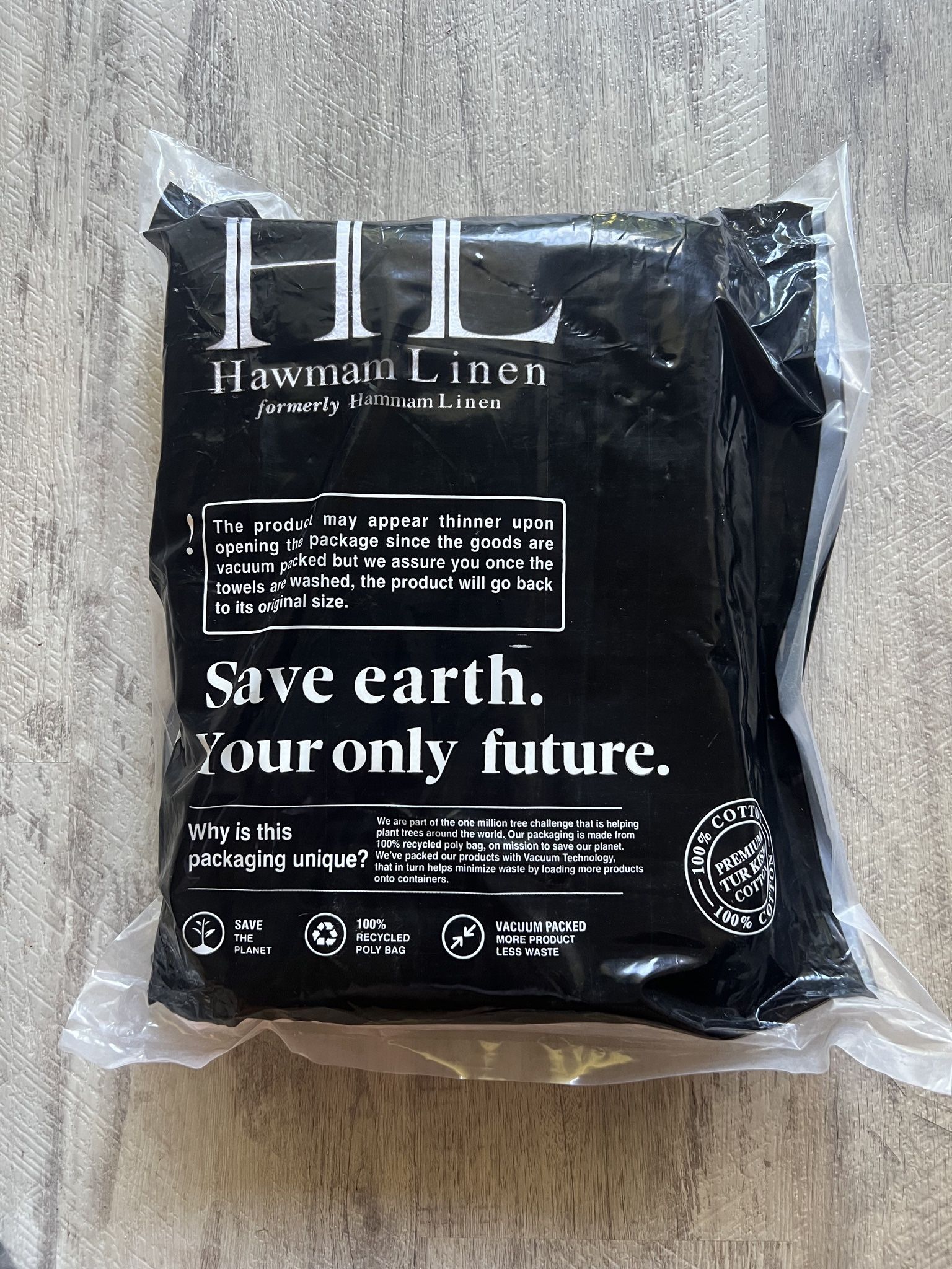 **BRAND NEW** Hawmam Linen 6 Piece Premium Bath Towels Set, Original Turkish Cotton, Includes 2 Bath Towels, 2 Hand Towels, 2 Washcloths, Color White