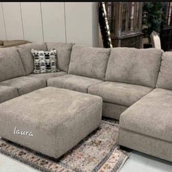 U SHAPED SECTIONAL WITH OTTOMAN 