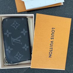 LOUIS VUITTON Pochette Cles Key Pouch Monogram Eclipse Reverse Purse Card Wallet