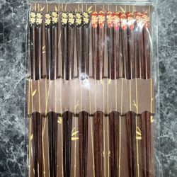 New 10 Pairs Floral Chopsticks Set