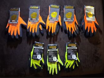Diesel Hi Visibility Safety Gloves Medium,  8 Pairs