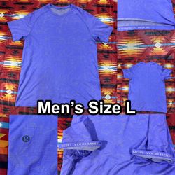 Lululemon Metal Vent Tech Short Sleeve Performance Purple T-Shirt Men's Large