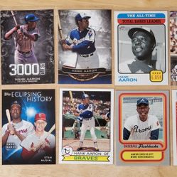 10 Different Hank Aaron Baseball Cards No Duplicates 