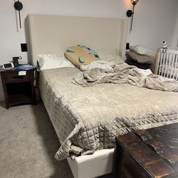 Queen Bed Frame Boucle 