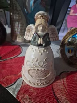 Ceramic Angel Bell Figurine – Peace
