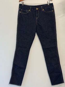 Buffalo David Bitton Sapphire Womens 30 Dark Wash Gold Shimmer Straight Jeans