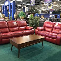 PECOS RECLİNİNG LİVİNG ROOM SET SOFA AND LOVESEAT WİTH İNTEREST FREE PAYMENT OPTİONS 