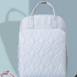 Diaper bag back pack light blue tons oftons of compartments