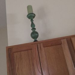 Decorative candle holder with candle