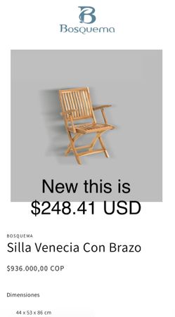 Vintage Wooden Folding Chair - Bosquema Brand