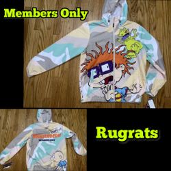 Members Only Nickelodeon Rugrats Zip Windbreaker Jacket New Men’s XL