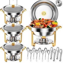 Round Chafing Dishes for Buffet 5 Qt