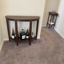 2 Wood End tables Console