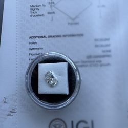 1.43 Ct Cushion Cut Lab Grown Diamond D Color  Vvs2 Excellent Cut IgI Certified 