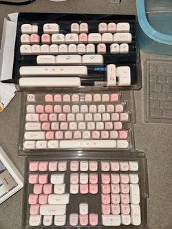 Womier MOA PBT Keyboard Keycaps Pink