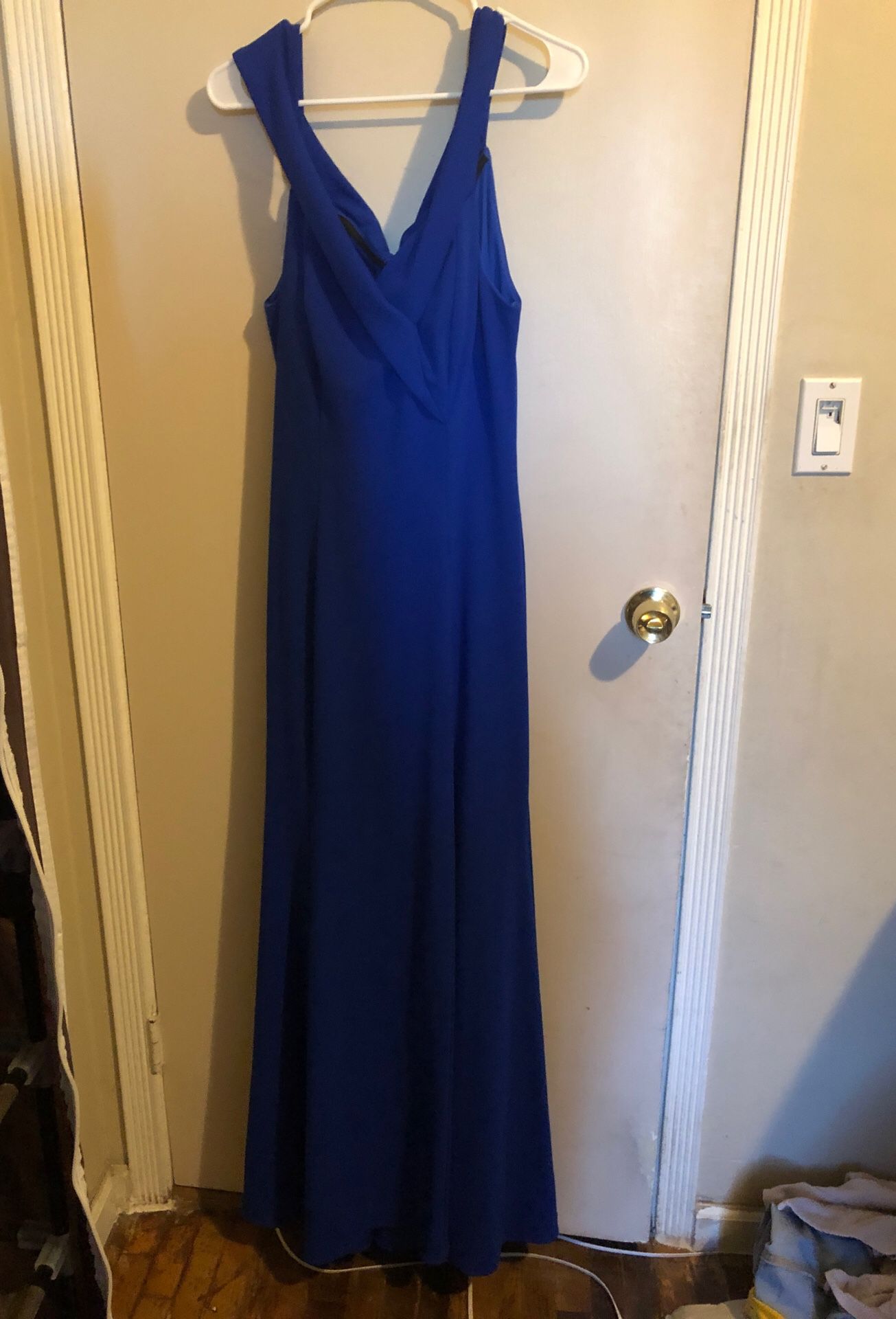Royal Blue Off the shoulder with slit dress size XL (10)