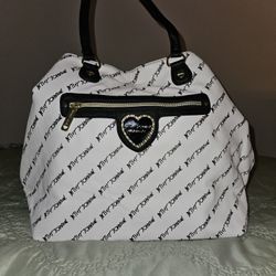 Betsey Johnson Black And White Tote Bag