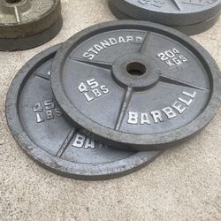 2-45lb Olympic Weight Plates 