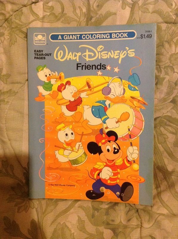 Vintage walt disney's friends color book