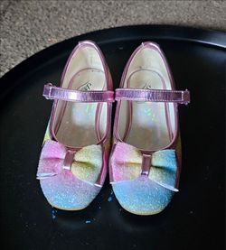 Rainbow heel shoes. Size 8