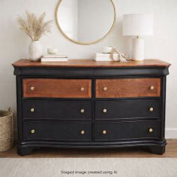 Beautiful wood refinished dresser