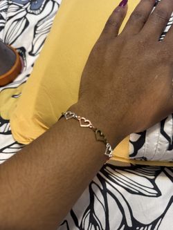 Handmade Heart Link Bracelet For Women