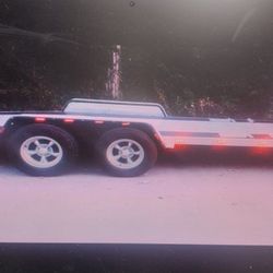 custom built 20 ft custom car show trailer Stihl diamond plated covered